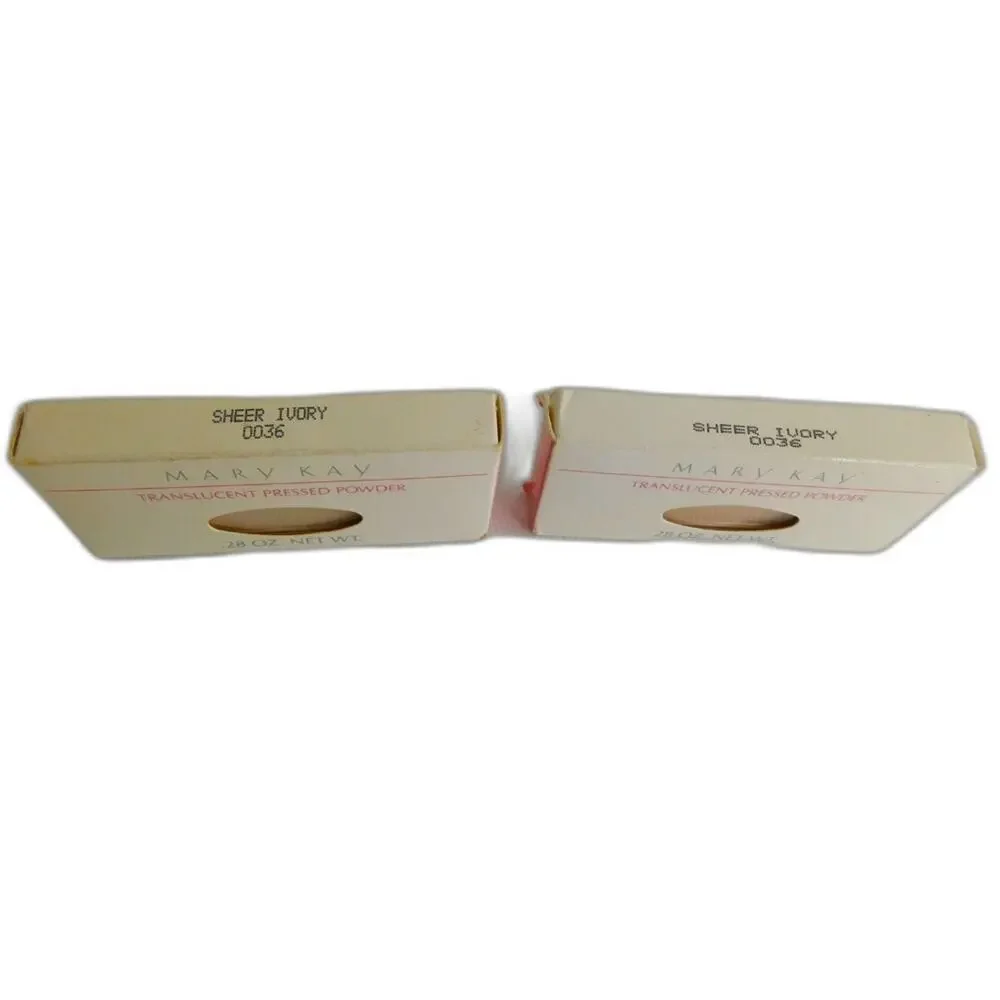 Vintage Mary Kay Translucent Pressed Powder Sheer Ivory #0036 SET OF 2
